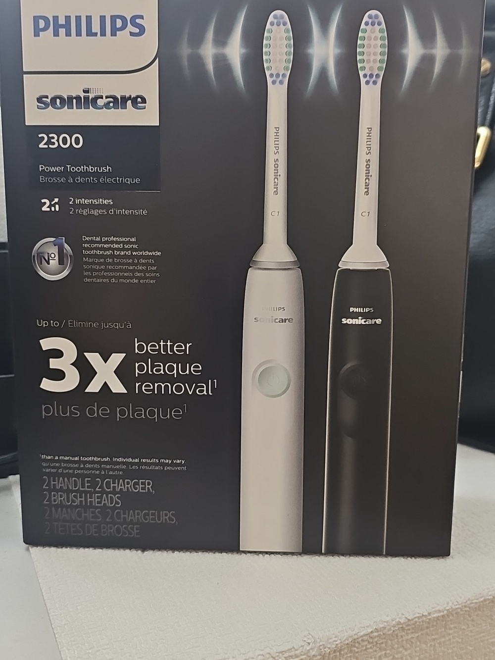 Sonicare 2300 power toothbrushes 2 pack NEW